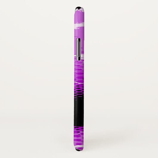 Coque iphone de poster de animal graphique violet  (Dos/Droite)