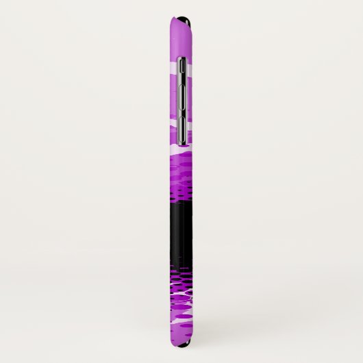 Coque iphone de poster de animal graphique violet  (Dos/Gauche)