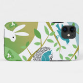 Coque iphone de printemps des oiseaux et des lapin (Dos (Horizontal))