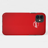 Coque iphone de rouge de Krystal (Dos (Horizontal))