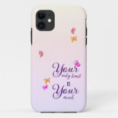 Coque iphone de script manuscrit violet (Dos)