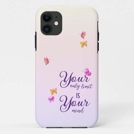 Coque iphone de script manuscrit violet (Dos)