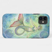 Coque iphone de sirène de la mer profonde (Dos (Horizontal))