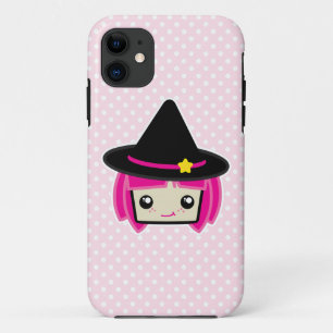 Coque iphone de sorcière Kawaii Pink Haired