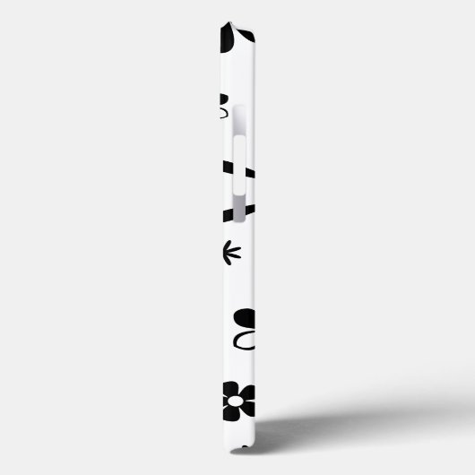 Coque iphone de spectre noir et blanc à impression (Verso / Gauche)