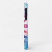 Coque iphone de teinture de teinture bleu numériqu (Dos/Gauche)