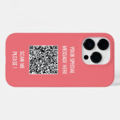 Coque iphone de texte personnalisé QR Code Scan In (Verso (horizontal))
