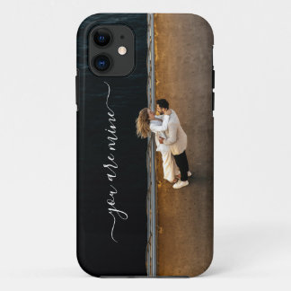 Coque iphone de texte photo Couple personnalisé