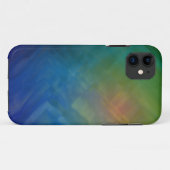 coque iphone de texture bleu et vert (Dos (Horizontal))