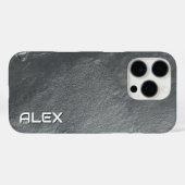 Coque iphone de texture en ardoise grise (Verso (horizontal))