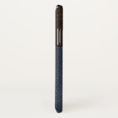 coque iphone de texture en cuir et denim (Dos/Droite)