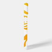 Coque iphone de texture en marbre orange gras (Verso / Droite)