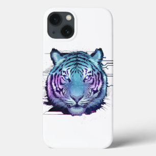 Coque iphone de tigre Cyberpunk - Neon Circuit Ani