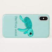 Coque iphone de tortue de mer cool Turtley (Dos (Horizontal))
