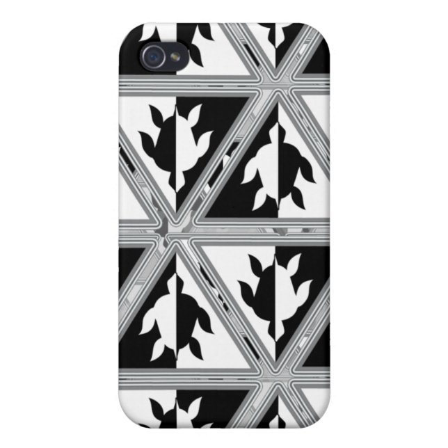 Coque iphone de tortue de triangle (Dos)