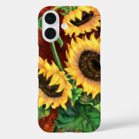 Coque iphone de tournesol aquarelle
