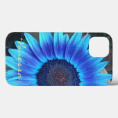 Coque iphone de tournesol bleu *personnalisez* (Verso (horizontal))