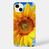 Coque iphone de tournesol et d'abeilles (Verso)