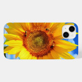 Coque iphone de tournesol et d'abeilles (Verso (horizontal))