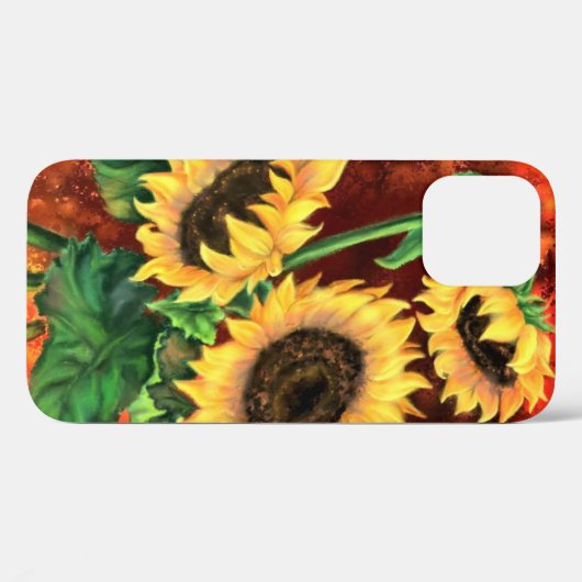 Coque iphone de tournesols (Verso (horizontal))