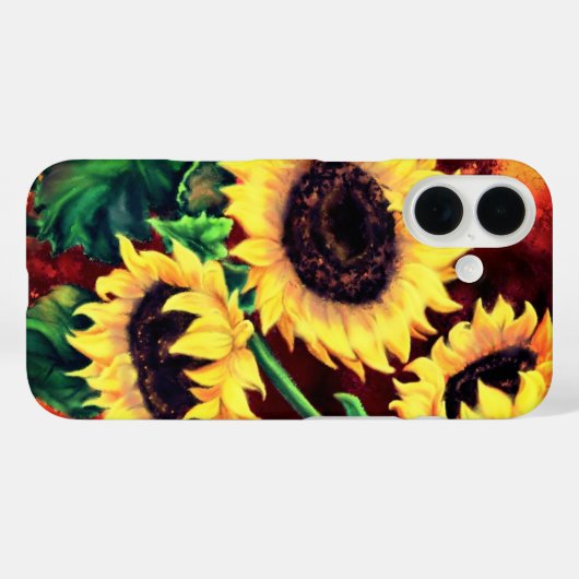 Coque iphone de tournesols (Verso (horizontal))