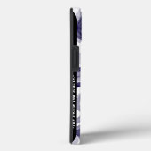 Coque iphone de vague bleu marine moderne (Verso / Droite)