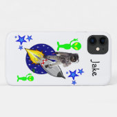 Coque iphone de vaisseau spatial astronaute (Dos (Horizontal))