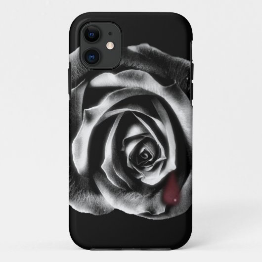 Coque iphone de vampire de rose de noir (Dos)