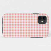 Coque iphone de vérification En vichy corail (Dos (Horizontal))