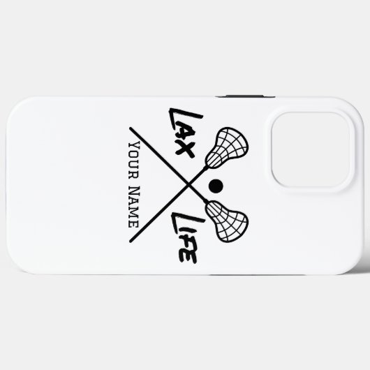 Coque iphone de vie Personnalisé White LAX (Lacros (Verso (horizontal))