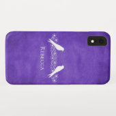 Coque iphone de vigne florale de Lovebirds (Dos (Horizontal))