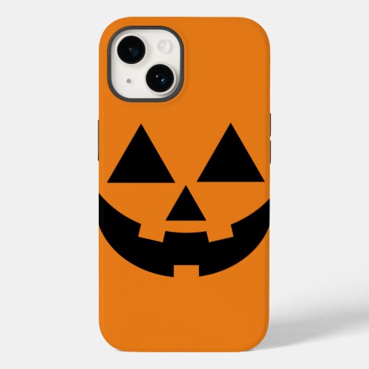 Coque iphone de visage Jack-o'lanterne d'Halloween (Verso)