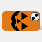 Coque iphone de visage Jack-o'lanterne d'Halloween (Verso (horizontal))