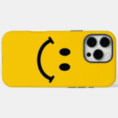 Coque iphone de visage souriant (personnalisable) (Verso (horizontal))
