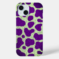 Coque iphone de zones violettes rétro texturées