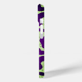 Coque iphone de zones violettes rétro texturées (Verso / Gauche)