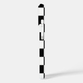 Coque iphone d'échecs noir blanc avec texte person (Verso / Gauche)