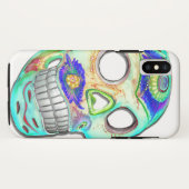 Coque iphone décoratif de crâne (Dos (Horizontal))