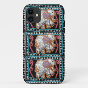 coque iphone d'éléphant à paillettes
