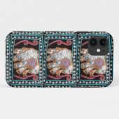 coque iphone d'éléphant à paillettes (Dos (Horizontal))