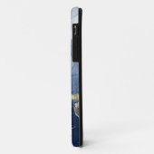 Coque iphone d'encre bleu alcool (Dos/Gauche)