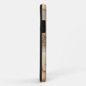 Coque iphone d'encre de Parties scintillant beige (Dos/Droite)