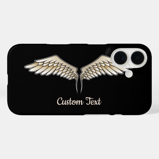 Coque iphone des ailes beiges (Verso (horizontal))