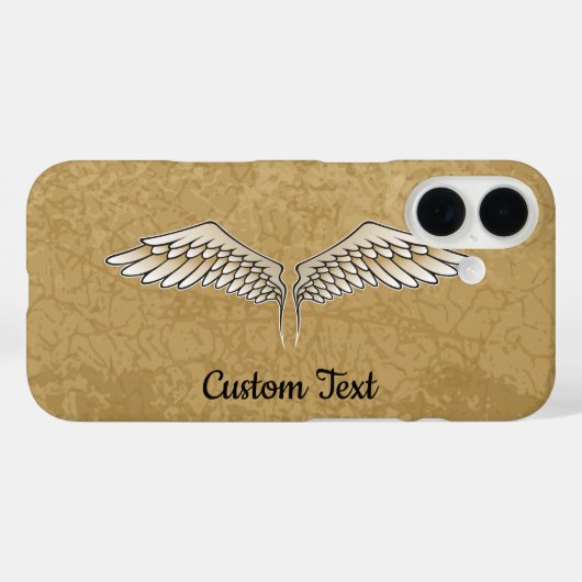 Coque iphone des ailes beiges (Verso (horizontal))