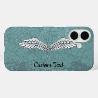 Coque iphone des ailes gris-bleu