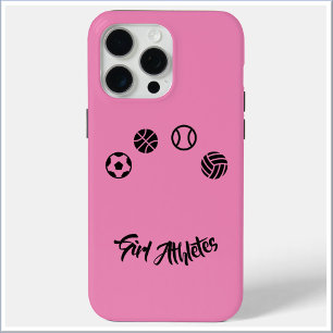 Coque iphone des athlètes de sexe féminin rose