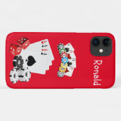 Coque iphone des cartes Ace (Dos (Horizontal))