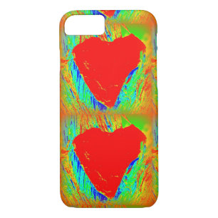 coque iphone des coeurs rouges abstraits