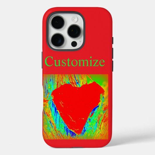 coque iphone des coeurs rouges abstraits (Verso)