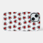 Coque iphone des Coeurs rouges mignons (Verso Horizontal)